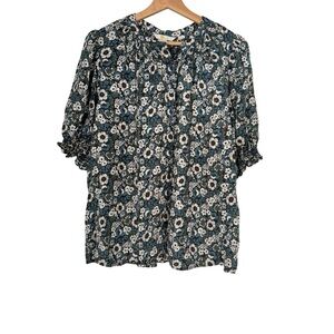 Boden Floral Smocked Top Sz 16-18